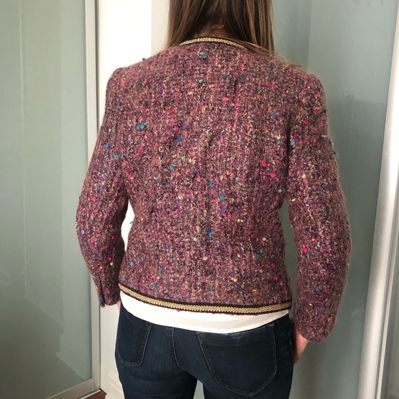 Lavender Mohair Blazer with Gold Embellishments - Picture 8 of 8